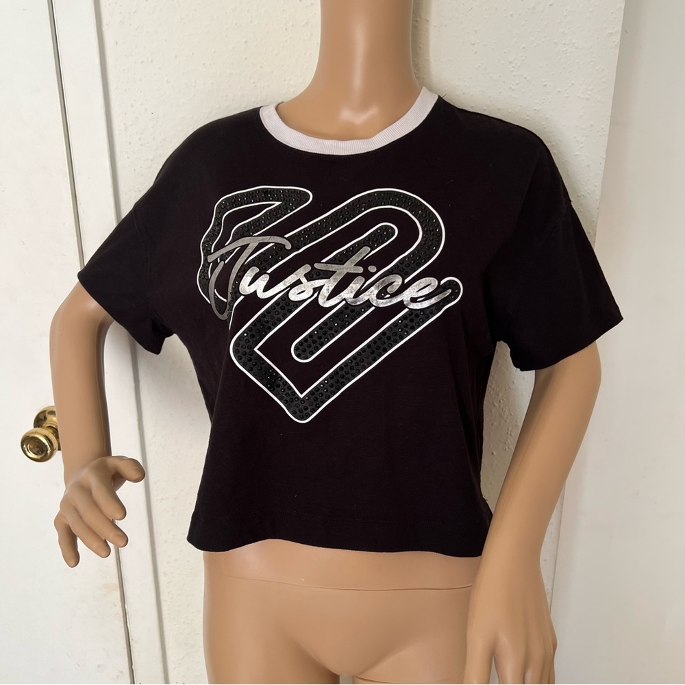 Women’s Justice Active Cropped T-SHIRT Black